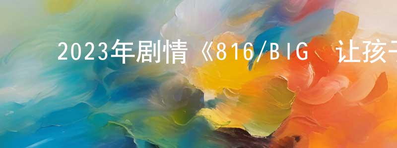 陈若平发布2023年剧情《816/BIG–让孩子拯救世界》HD国语中英双字迅雷下载_电影天堂